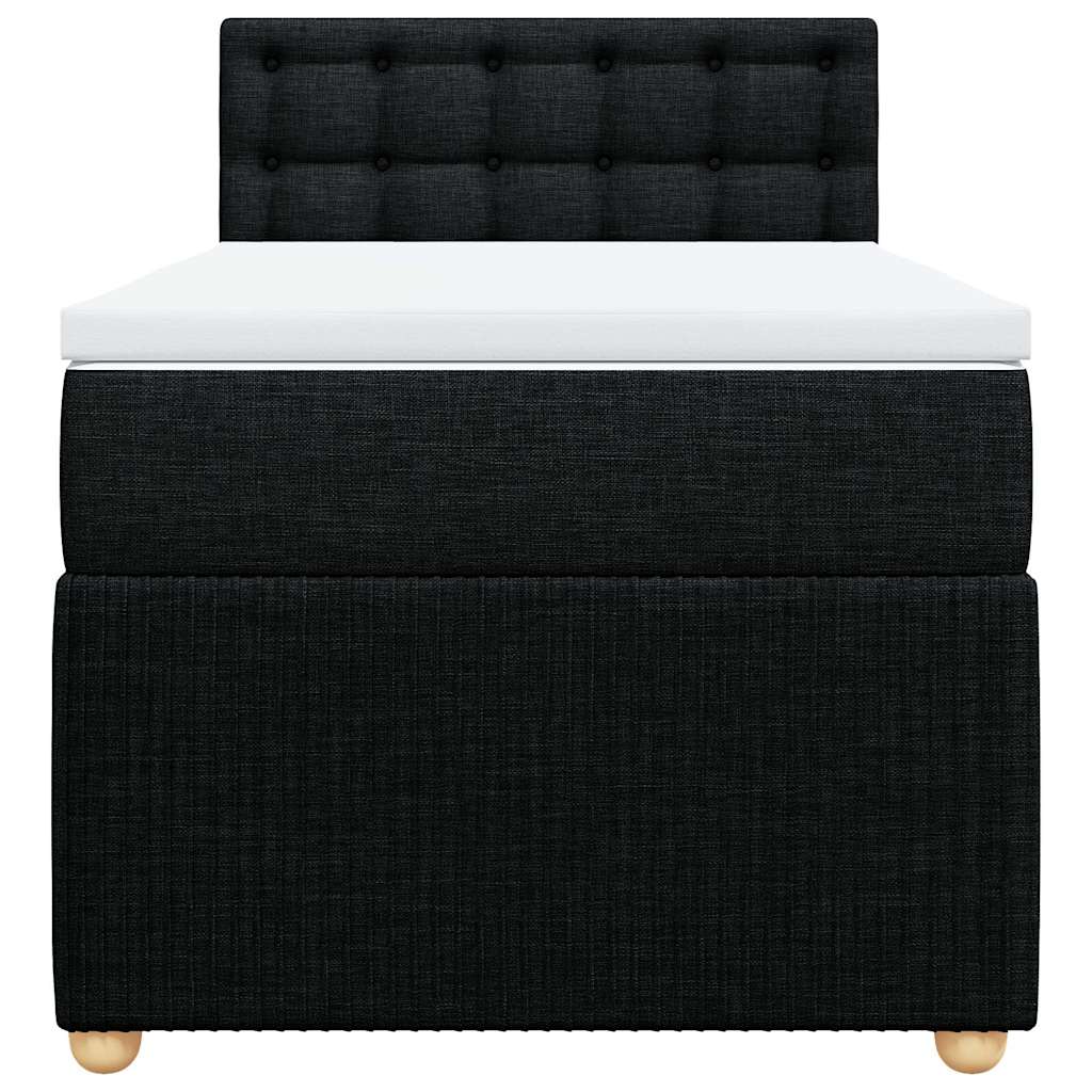 Sommier à lattes de lit et matelas Noir 80x200 cm Tissu - XIOS