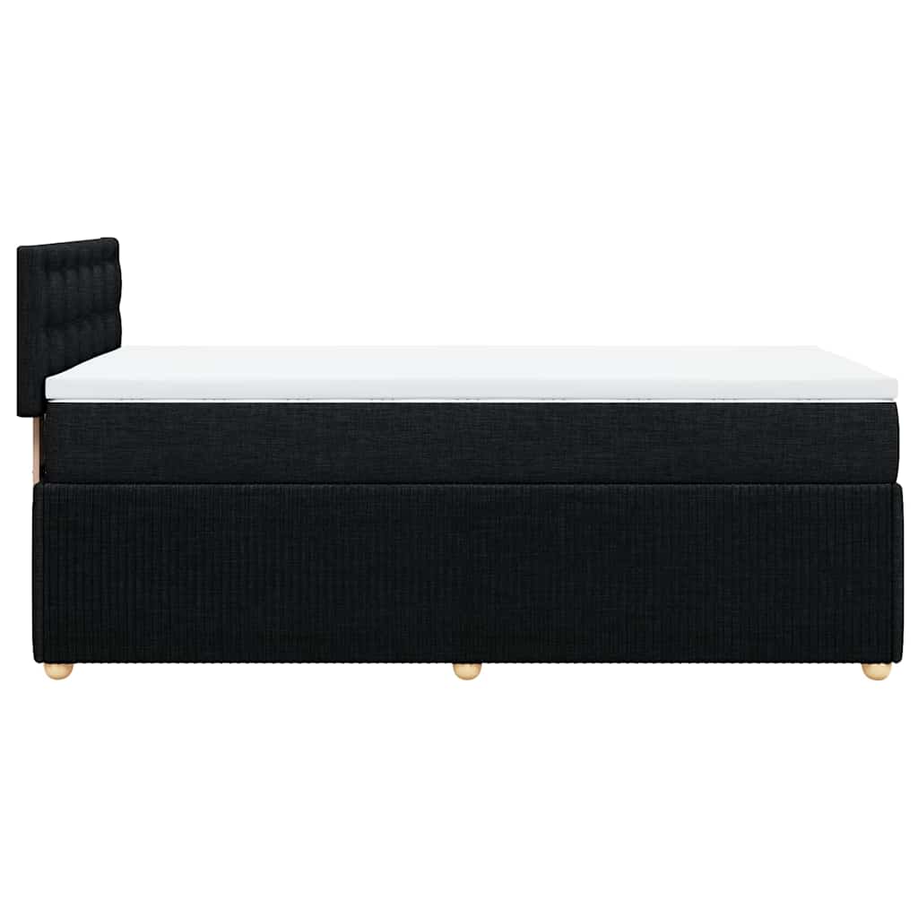 Sommier à lattes de lit et matelas Noir 80x200 cm Tissu - XIOS