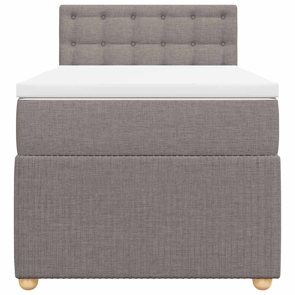 Sommier à lattes de lit avec matelas Taupe 80x200 cm Tissu - XIOS