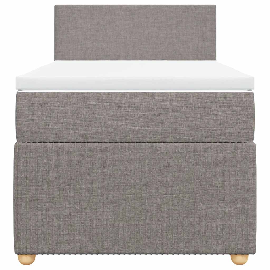 Sommier à lattes de lit avec matelas Taupe 90x190 cm Tissu - XIOS