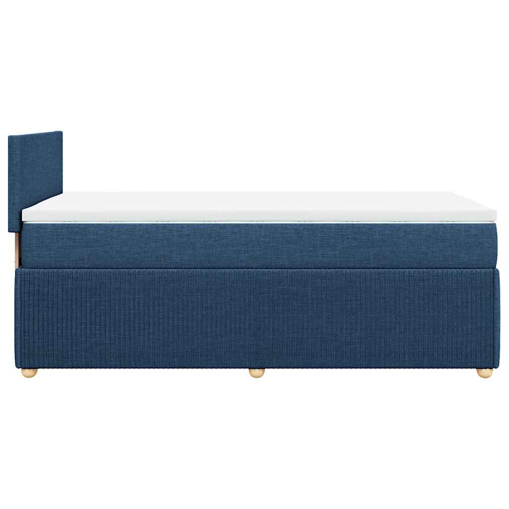 Sommier à lattes de lit avec matelas Bleu 90x190 cm Tissu - XIOS