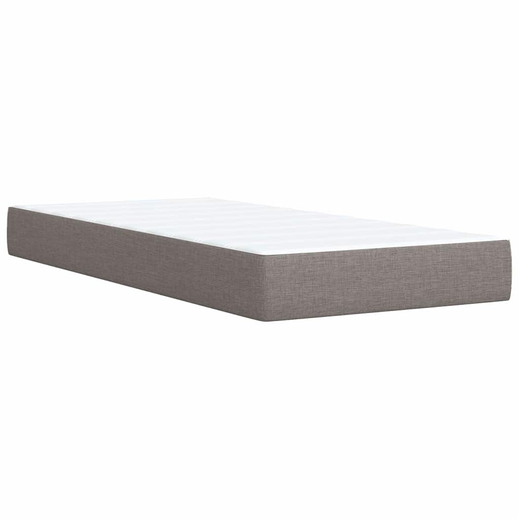 Sommier à lattes de lit avec matelas Taupe 90x190 cm Tissu - XIOS