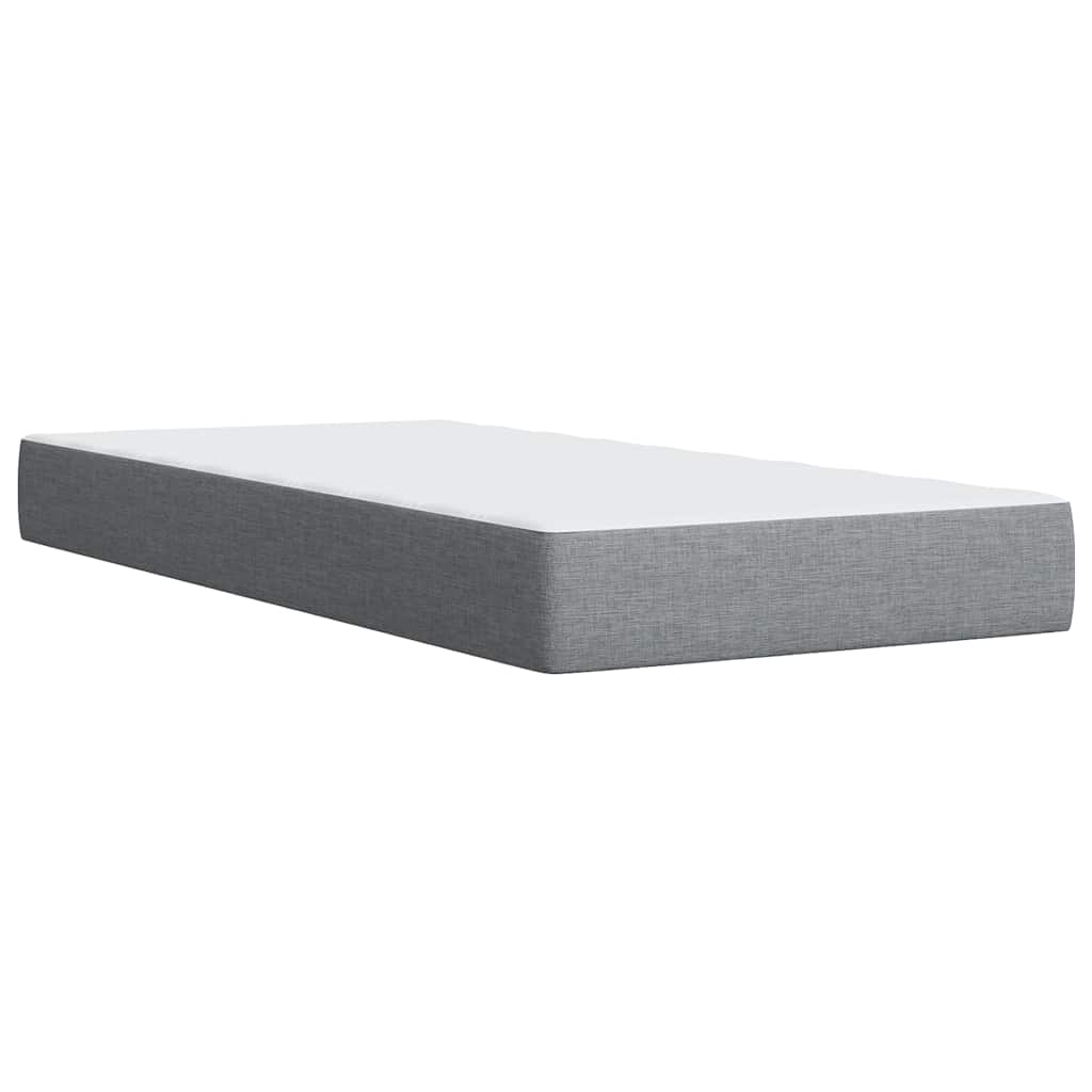Sommier à lattes de lit et matelas Gris clair 90x190 cm Tissu - XIOS