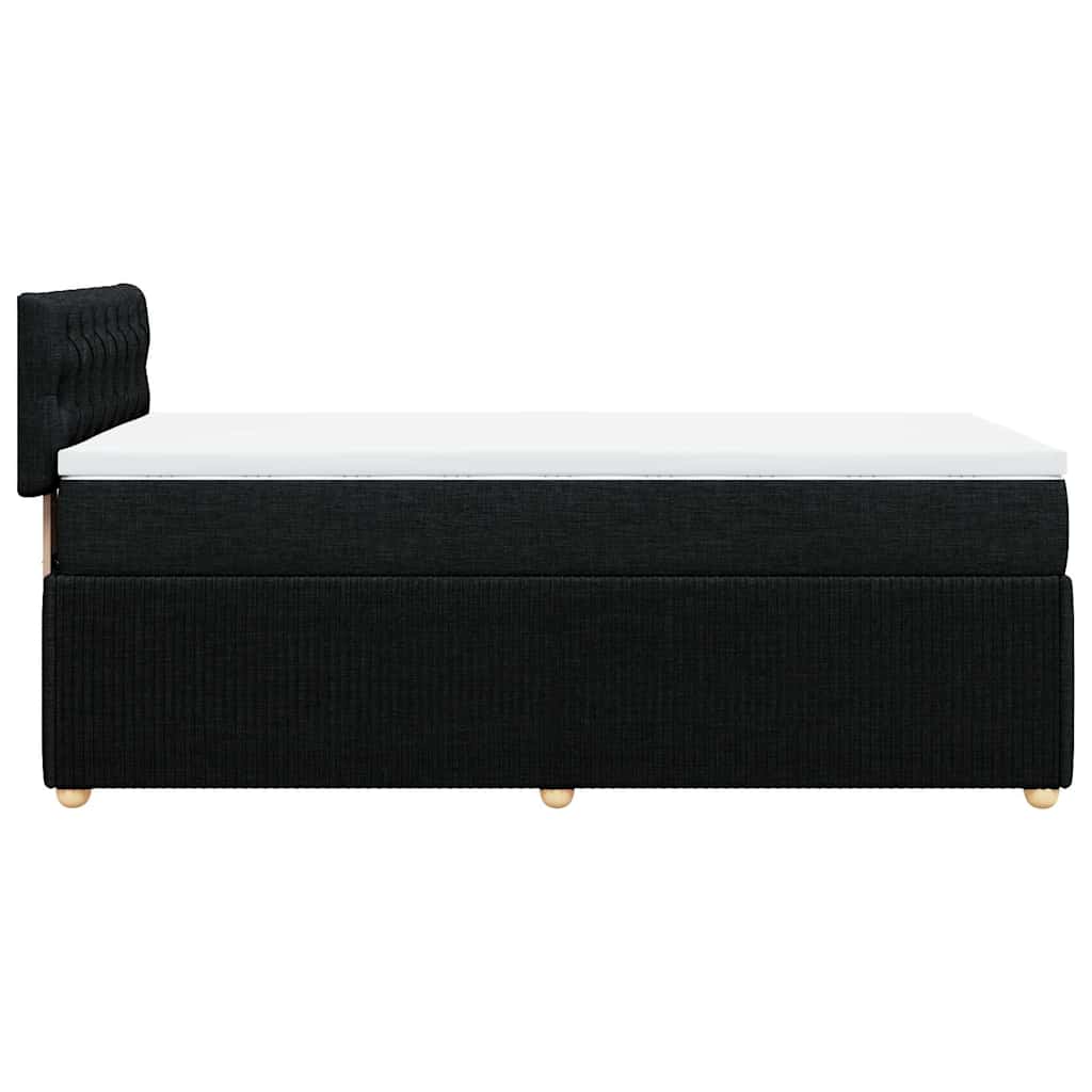 Sommier à lattes de lit avec matelas Noir 90x190 cm Tissu - XIOS