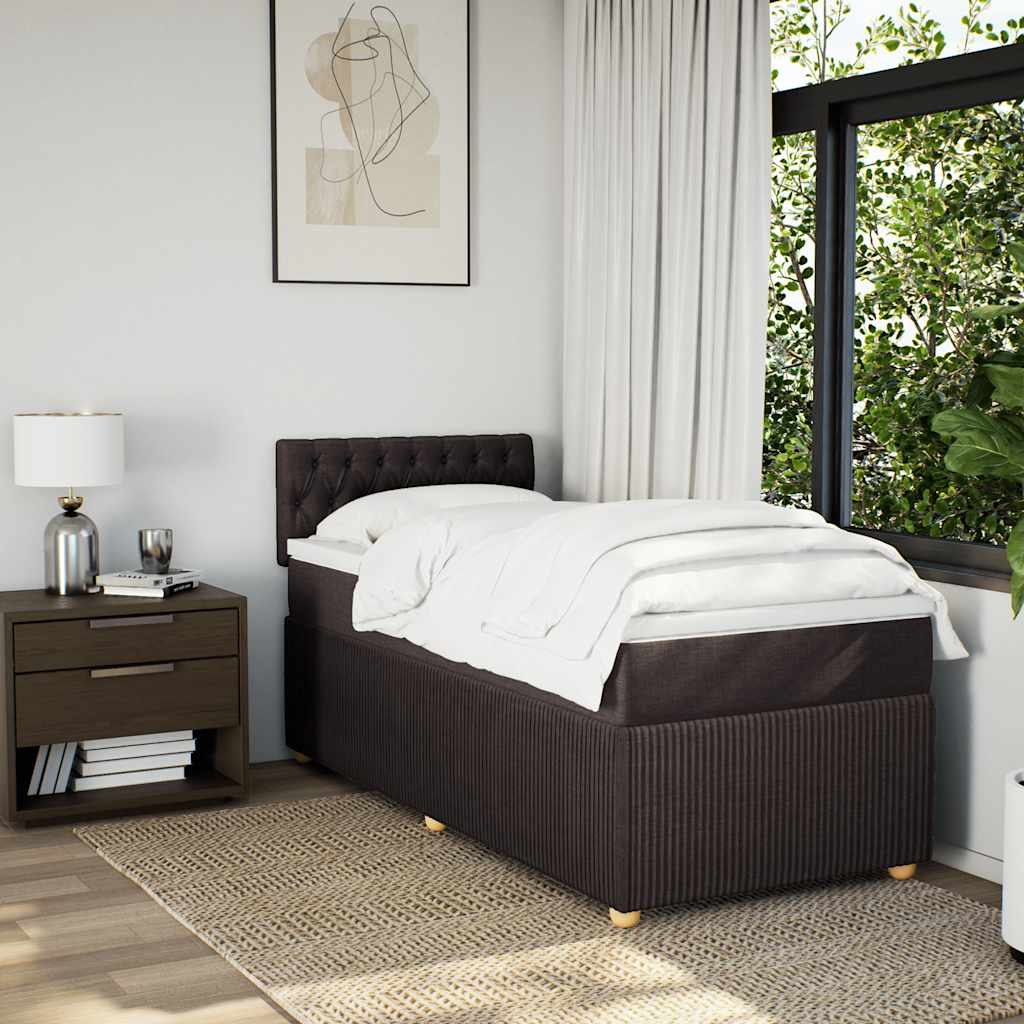 Sommier à lattes de lit avec matelas Marron foncé 90x190 cm - XIOS