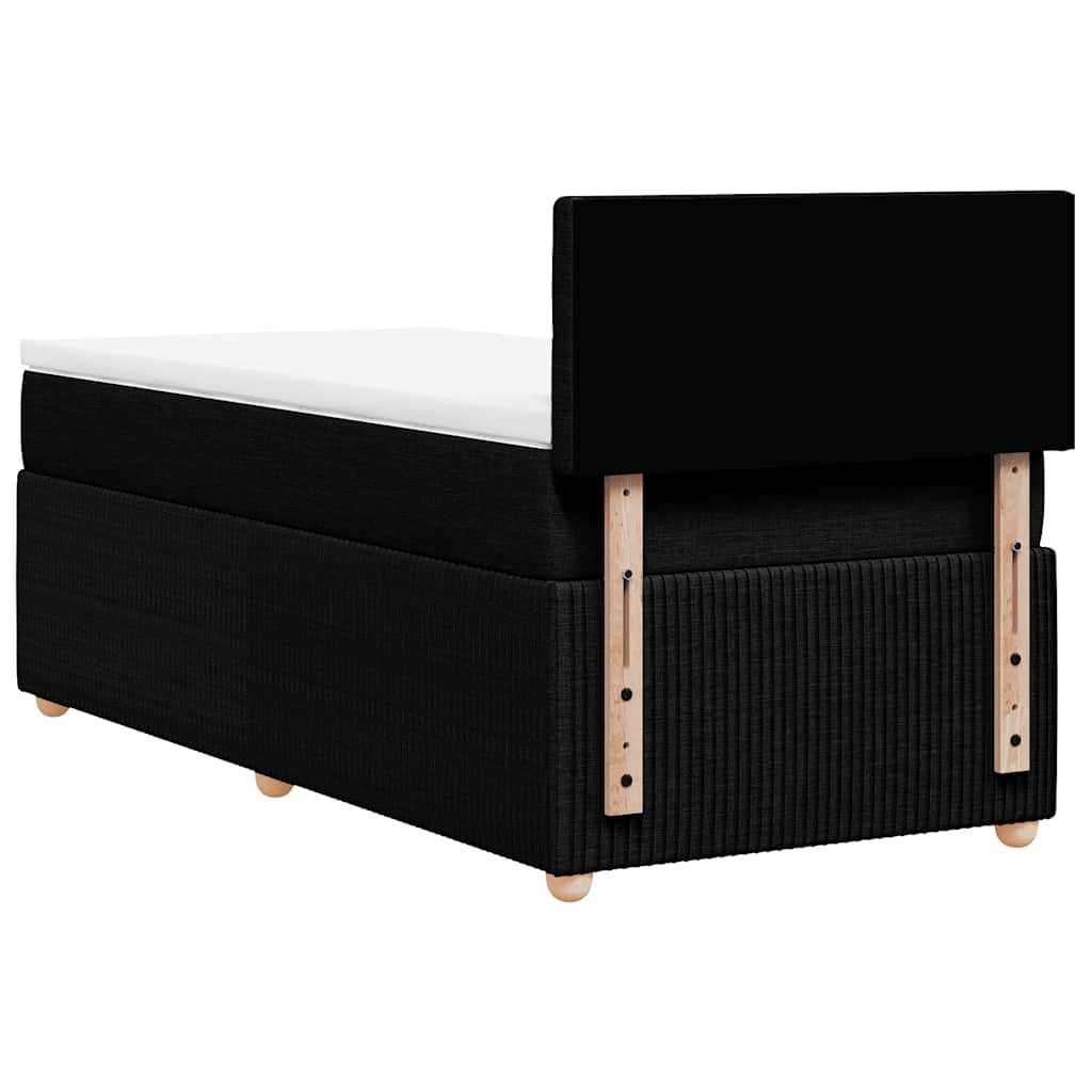 Sommier à lattes de lit avec matelas Noir 90x190 cm Tissu - XIOS