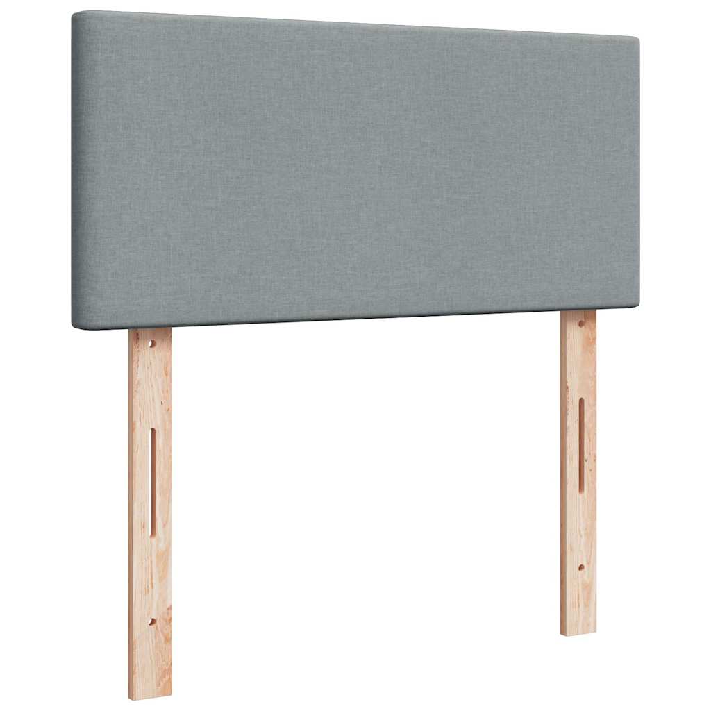 Sommier à lattes de lit avec matelas Gris clair 90x200 cm Tissu - XIOS