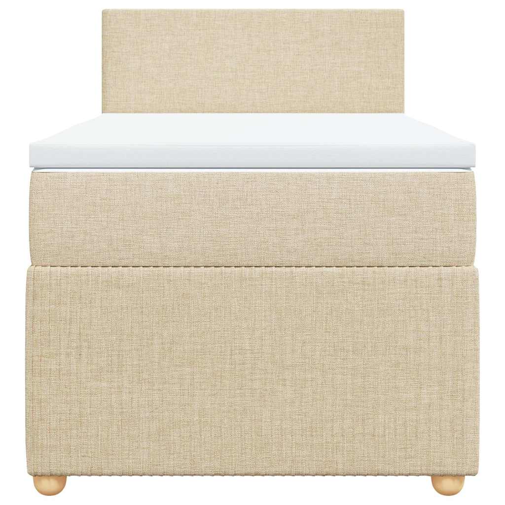 Sommier à lattes de lit avec matelas Crème 90x200 cm Tissu - XIOS