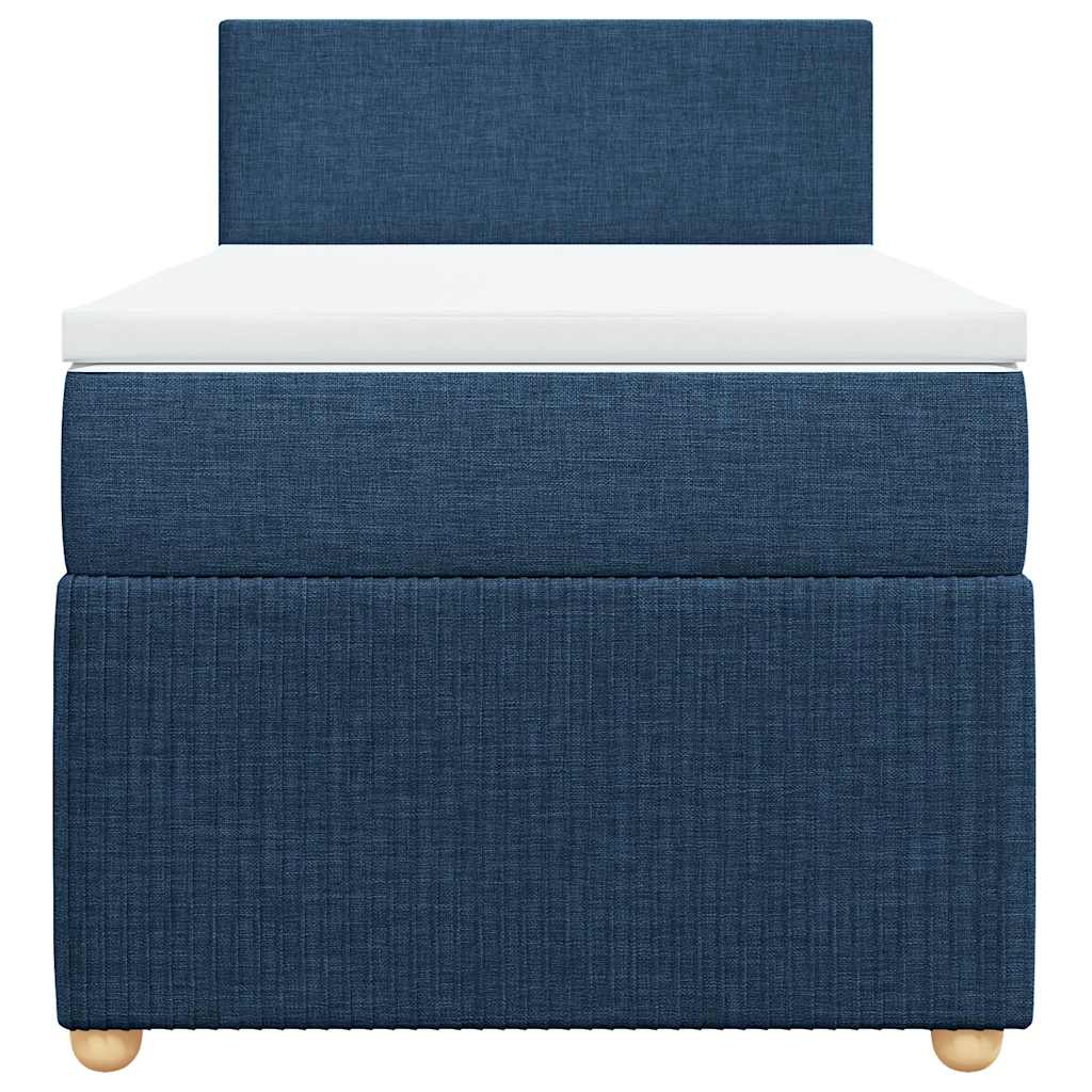 Sommier à lattes de lit avec matelas Bleu 90x200 cm Tissu - XIOS