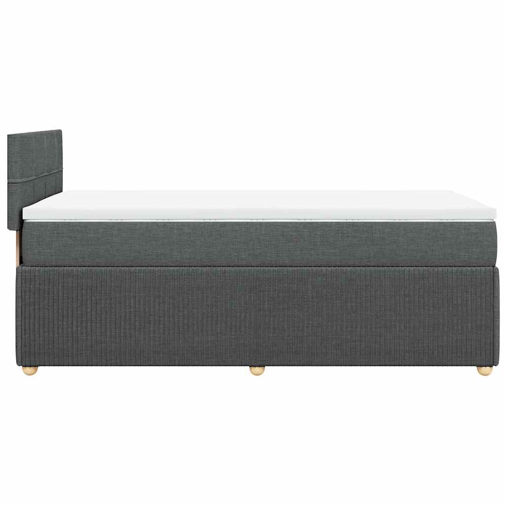 Sommier à lattes de lit avec matelas Gris foncé 90x200 cm Tissu - XIOS