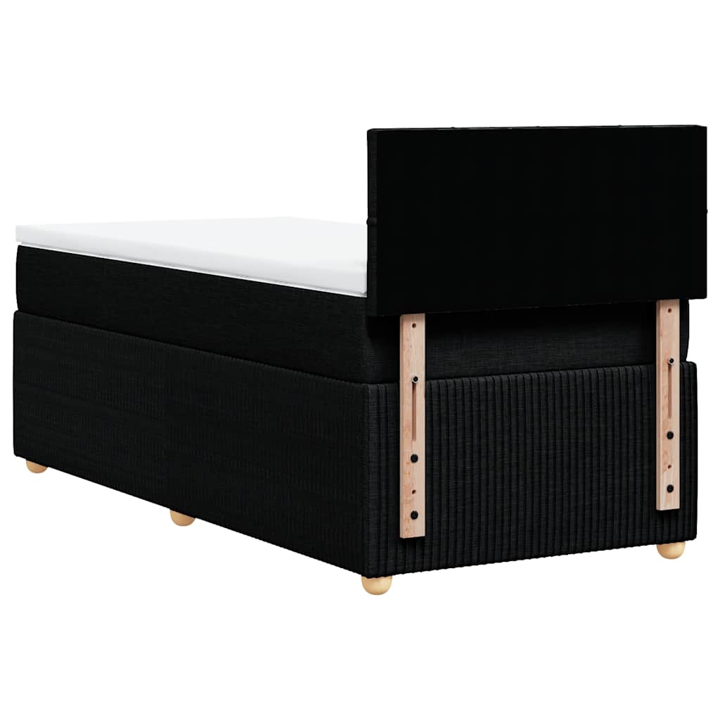 Sommier à lattes de lit avec matelas Noir 90x200 cm Tissu - XIOS