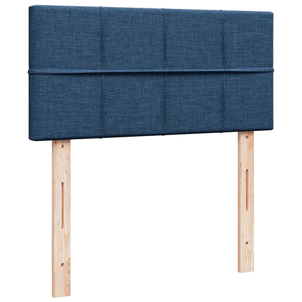 Sommier à lattes de lit avec matelas Bleu 90x200 cm Tissu - XIOS