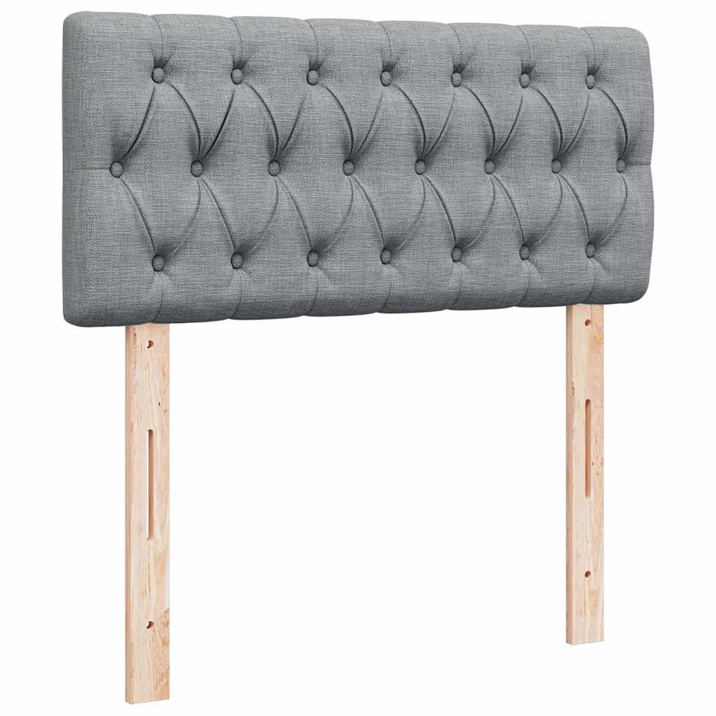 Sommier à lattes de lit avec matelas Gris clair 90x200 cm Tissu - XIOS
