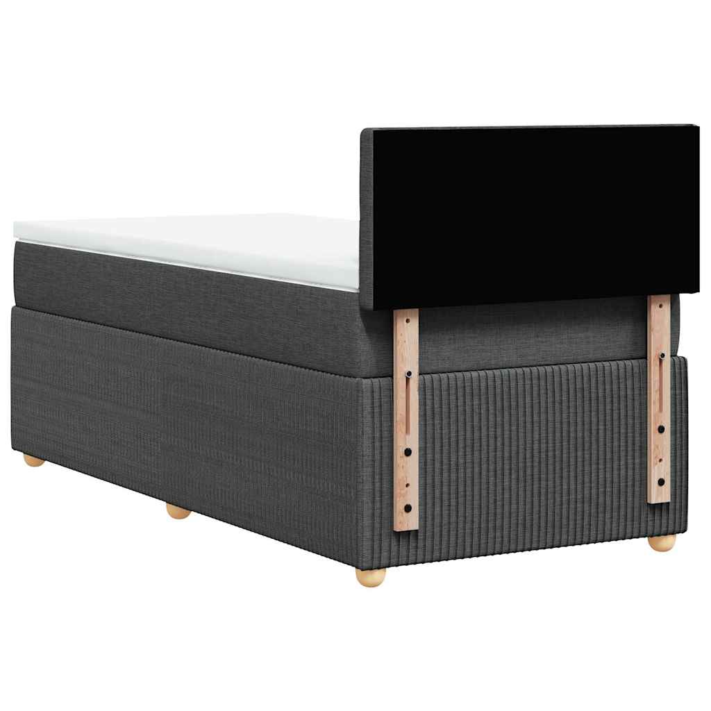 Sommier à lattes de lit avec matelas Gris foncé 90x200 cm Tissu - XIOS