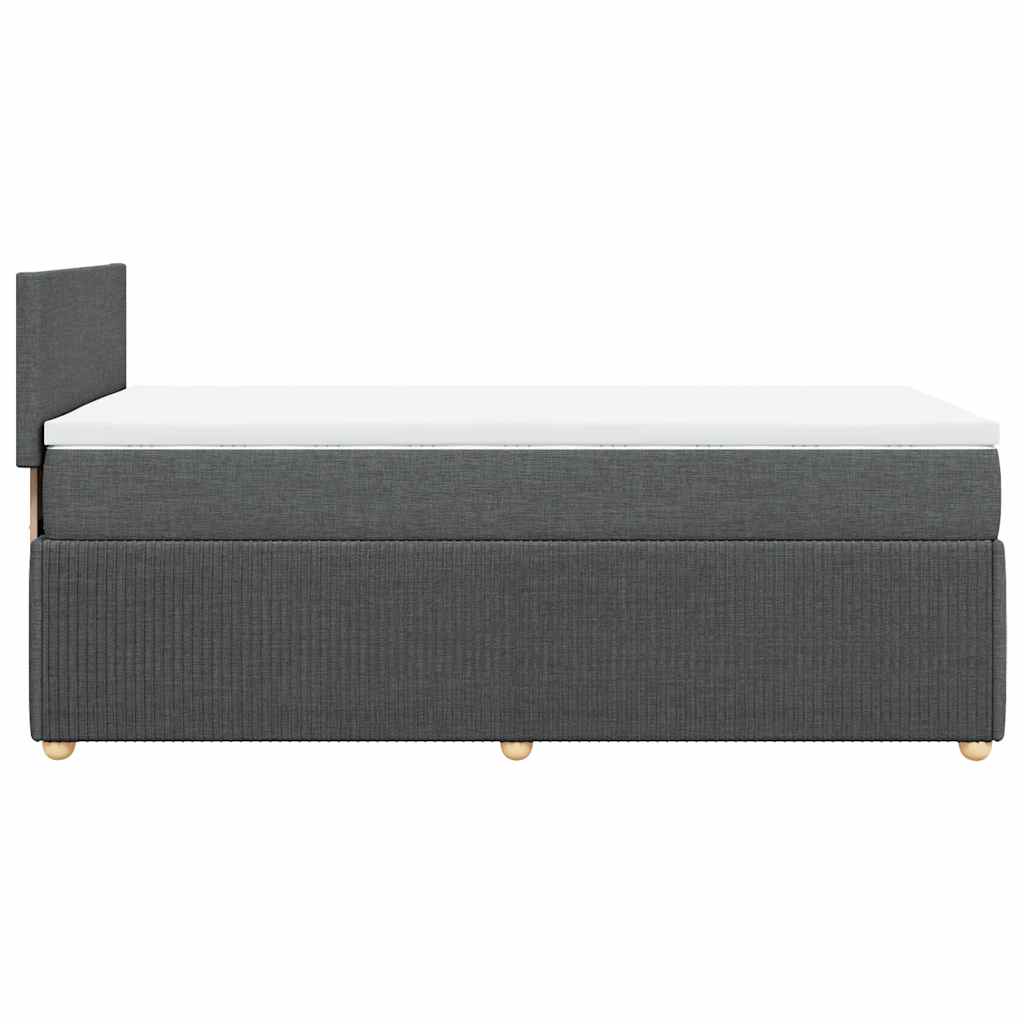 Sommier à lattes de lit avec matelas Gris foncé 100x200cm Tissu - XIOS