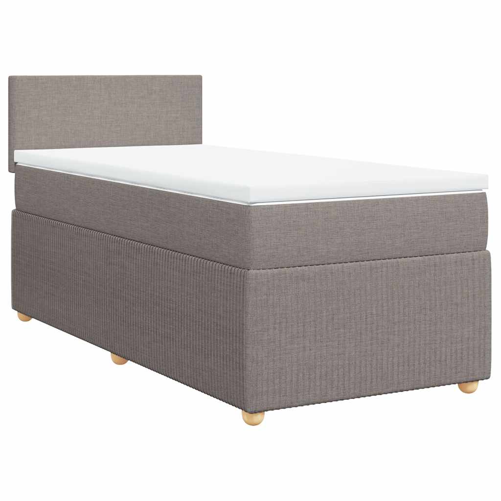 Sommier à lattes de lit avec matelas Taupe 100x200 cm Tissu - XIOS