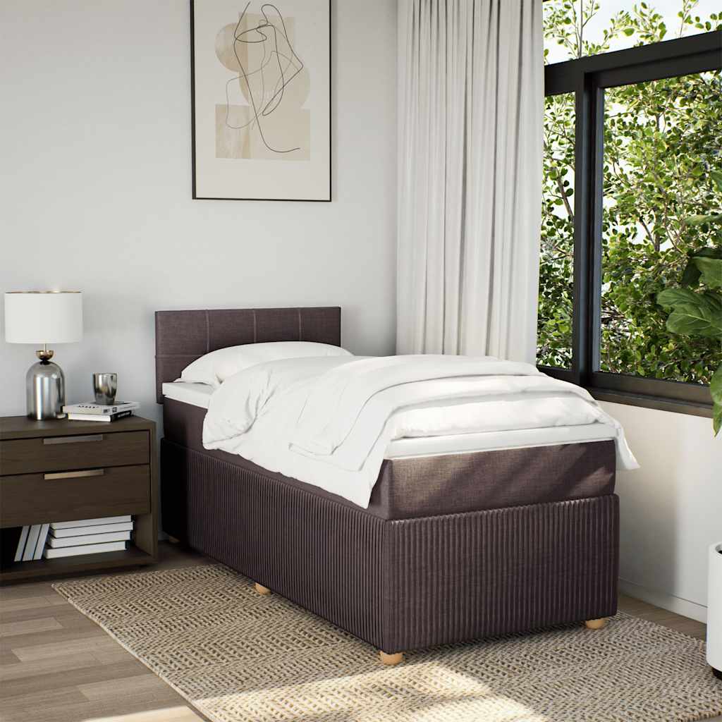 Sommier à lattes de lit avec matelas Marron foncé 100x200 cm - XIOS