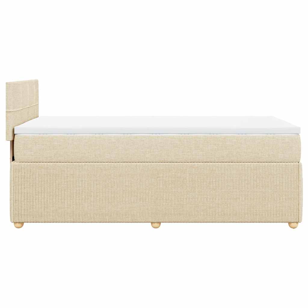 Sommier à lattes de lit avec matelas Crème 100x200 cm Tissu - XIOS