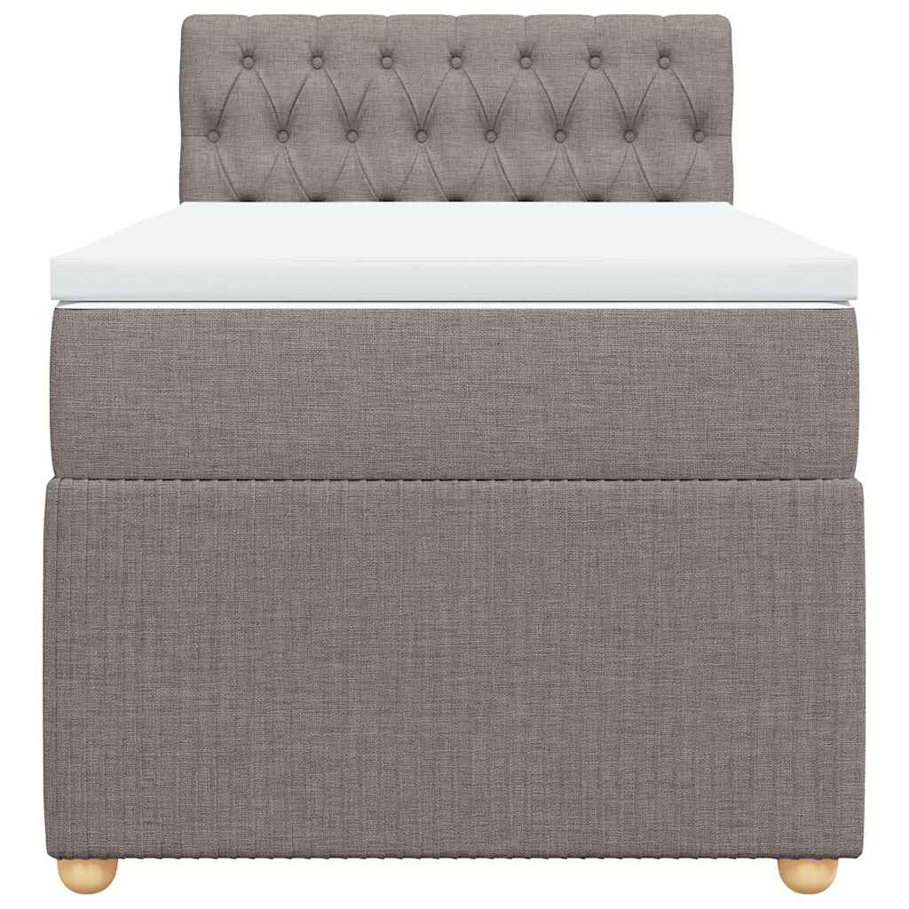Sommier à lattes de lit avec matelas Taupe 100x200 cm Tissu - XIOS