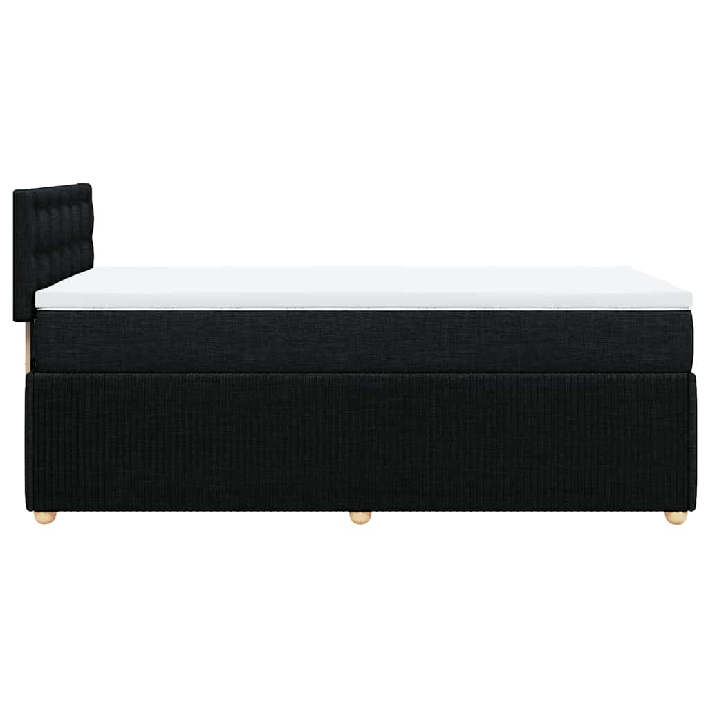 Sommier à lattes de lit avec matelas Noir 100x200 cm Tissu - XIOS