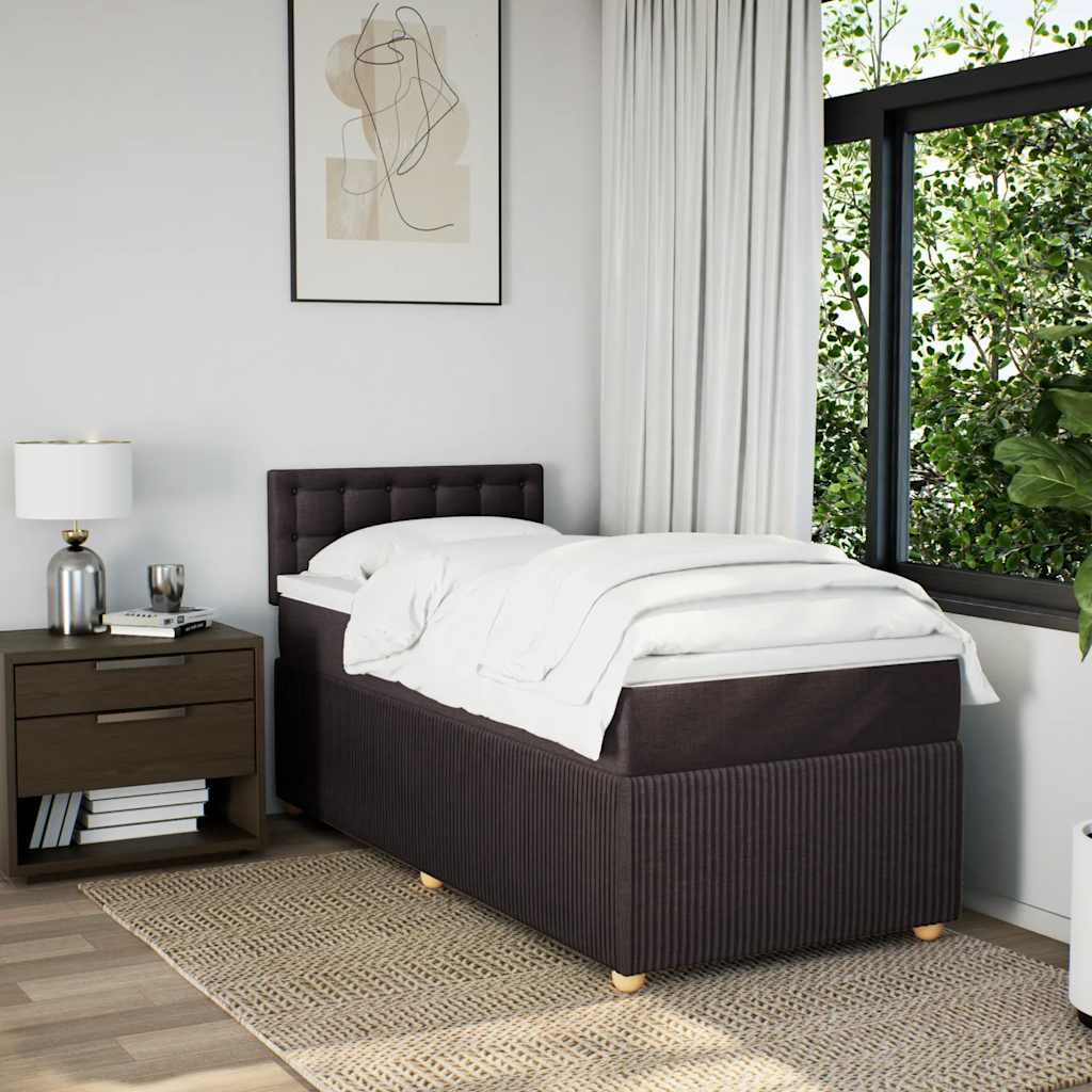 Sommier à lattes de lit avec matelas Marron foncé 100x200 cm - XIOS