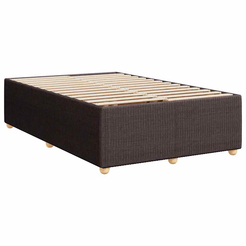 Sommier à lattes de lit et matelas marron foncé 120x190cm tissu - XIOS