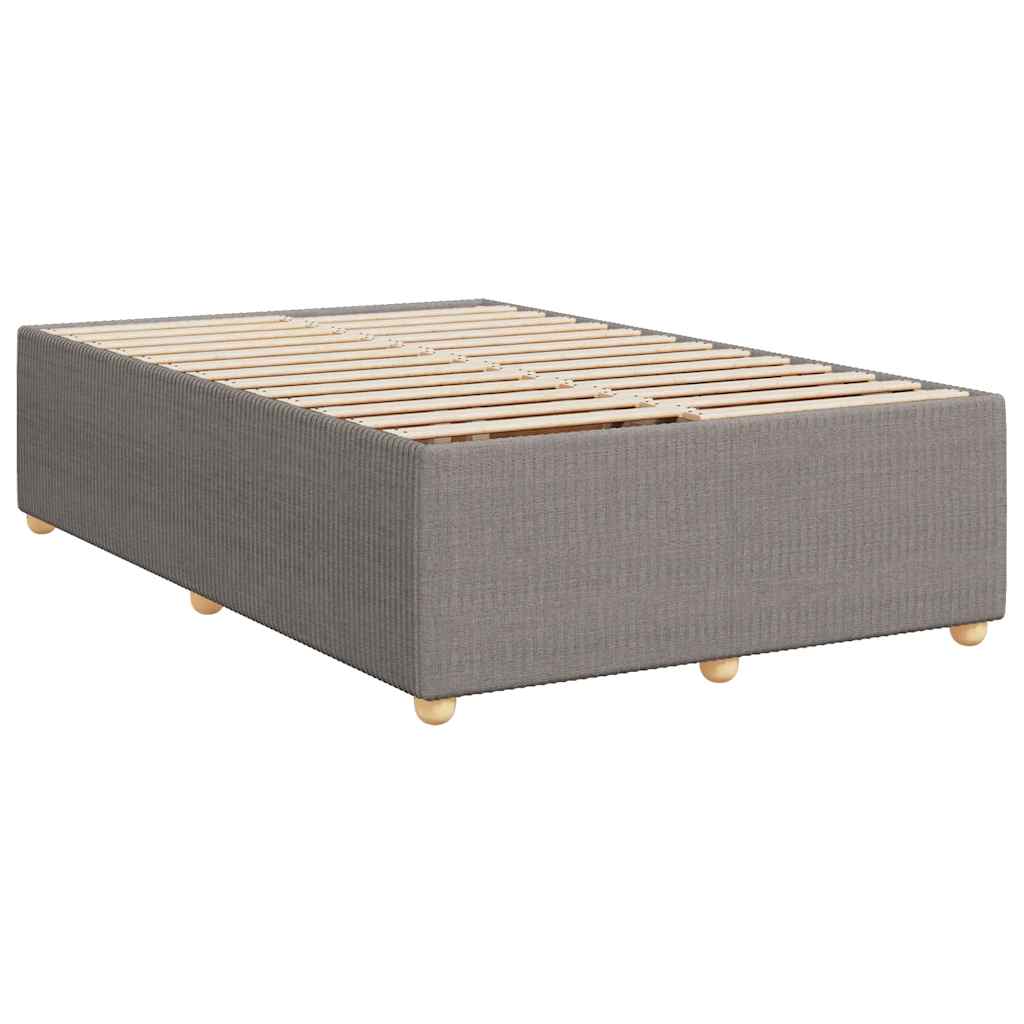 Sommier à lattes de lit avec matelas taupe 120x190 cm tissu - XIOS