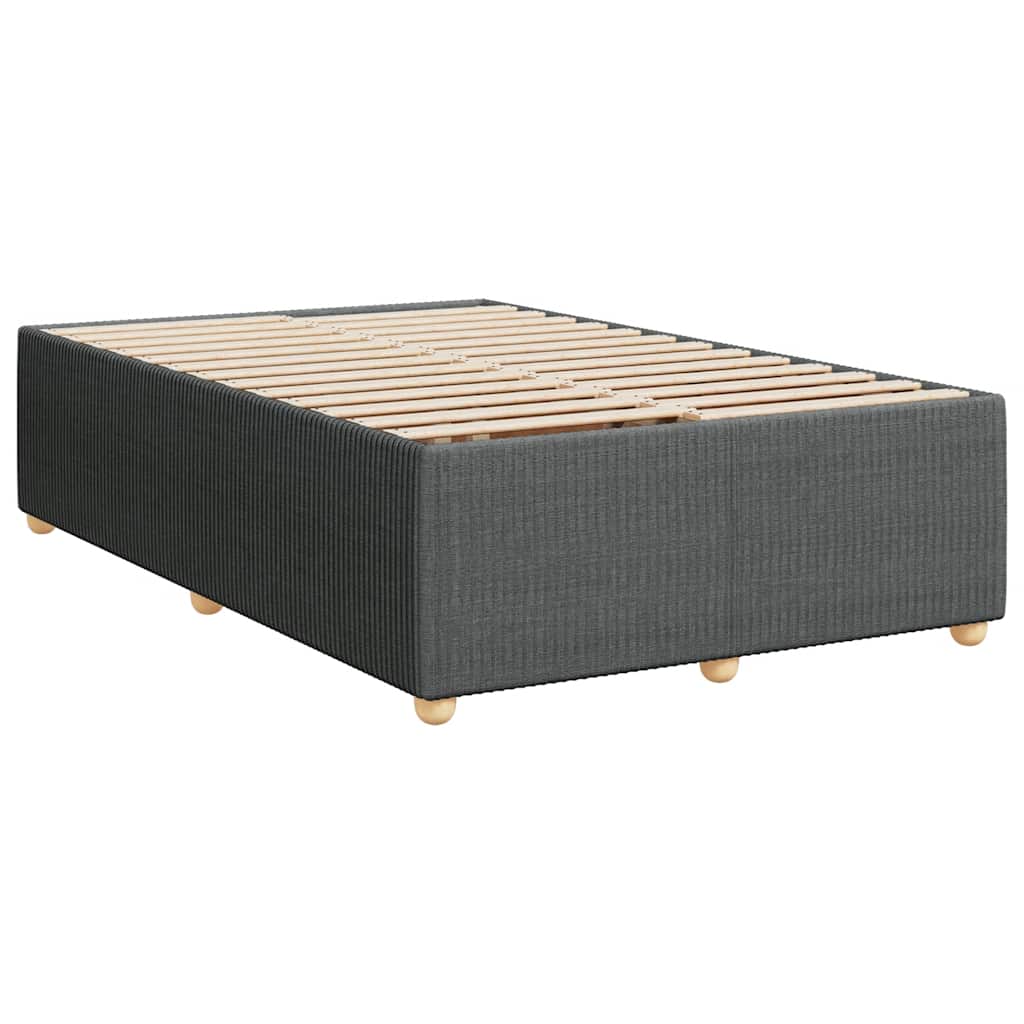 Sommier à lattes de lit avec matelas gris foncé 120x190cm tissu - XIOS