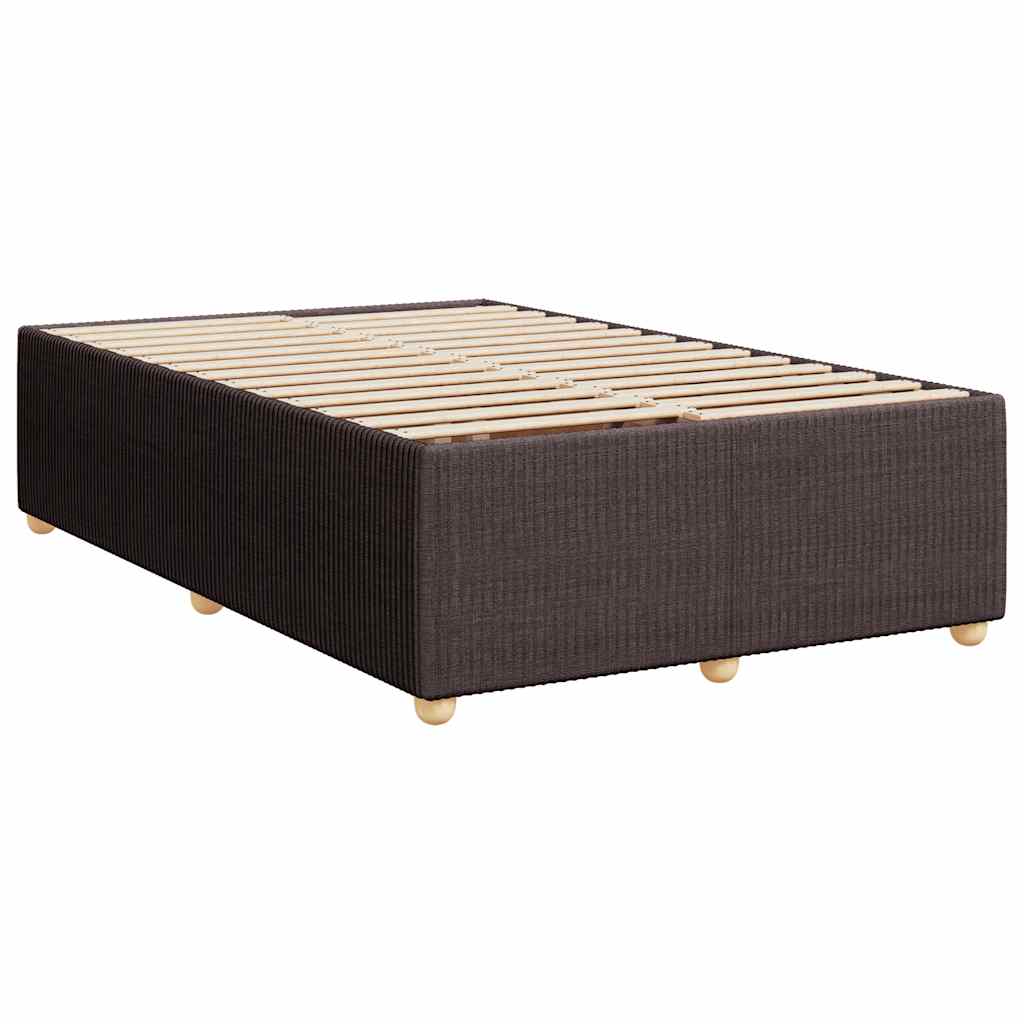 Sommier à lattes de lit et matelas marron foncé 120x190cm tissu - XIOS