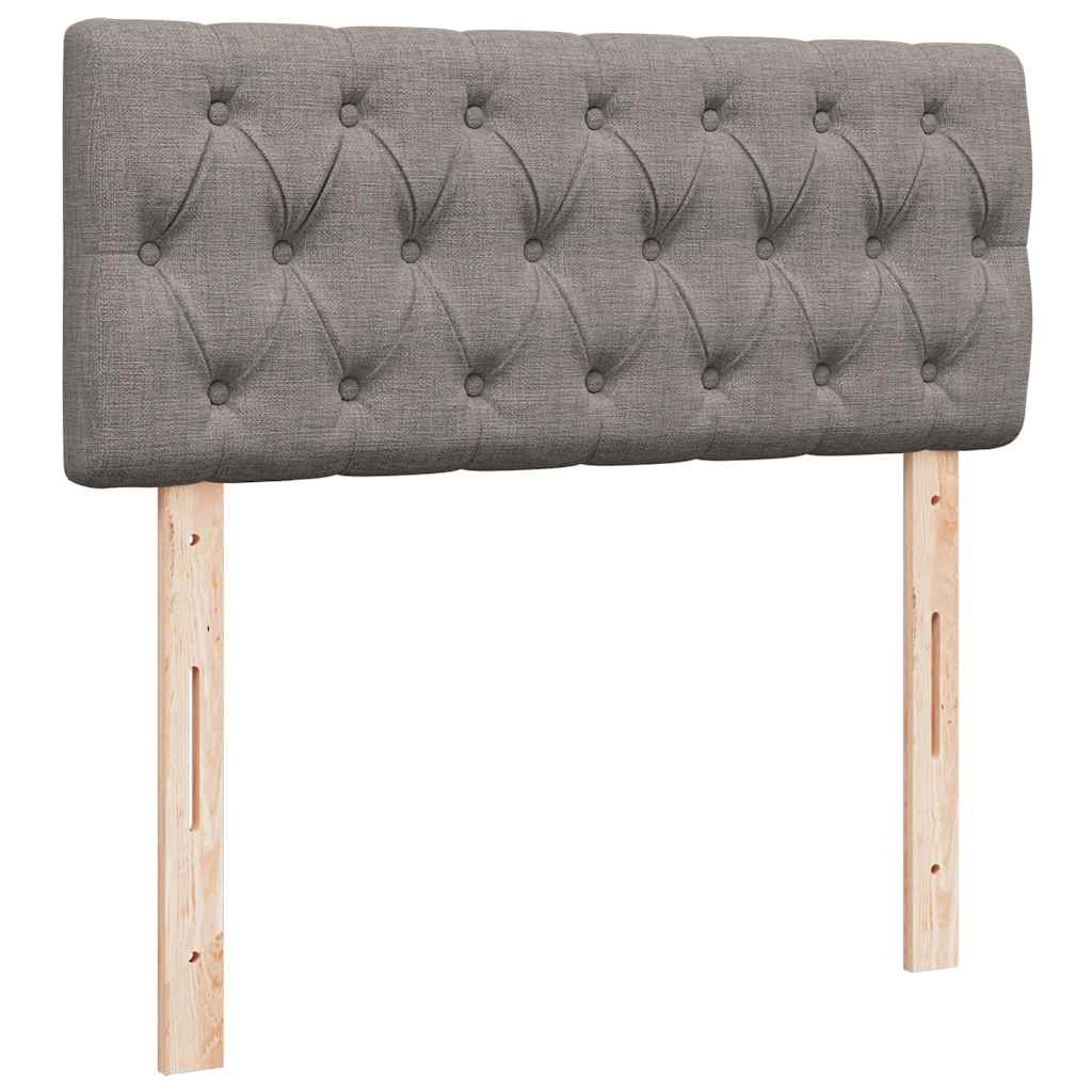 Sommier à lattes de lit avec matelas taupe 120x190 cm tissu - XIOS