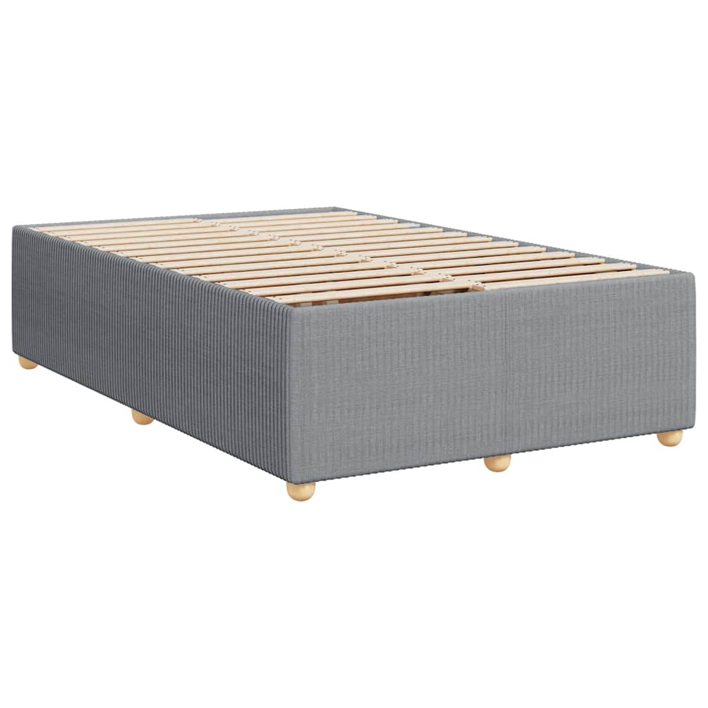 Sommier à lattes de lit et matelas gris clair 120x190 cm tissu - XIOS