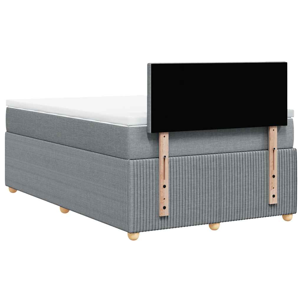 Sommier à lattes de lit avec matelas Gris clair 120x200cm Tissu - XIOS