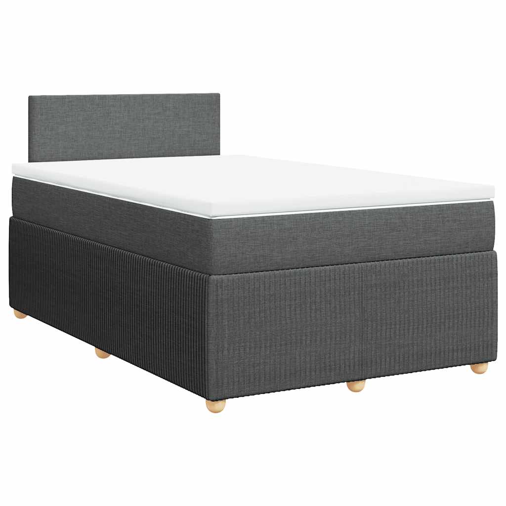 Sommier à lattes de lit avec matelas Gris foncé 120x200cm Tissu - XIOS
