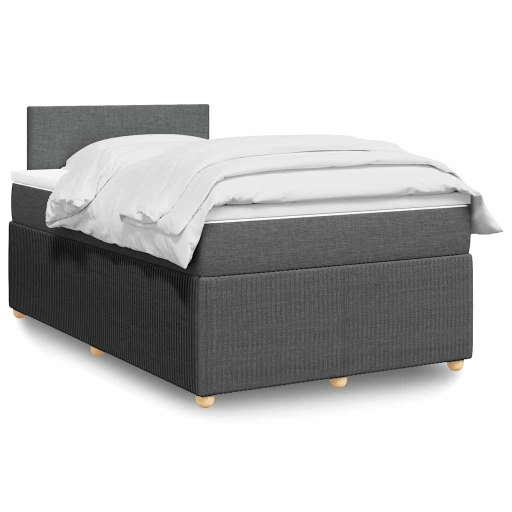 Sommier à lattes de lit avec matelas Gris foncé 120x200cm Tissu - XIOS
