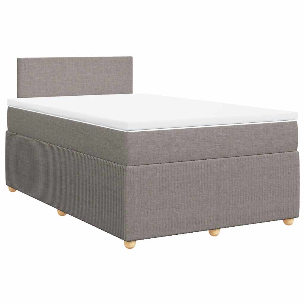 Sommier à lattes de lit avec matelas Taupe 120x200 cm Tissu - XIOS