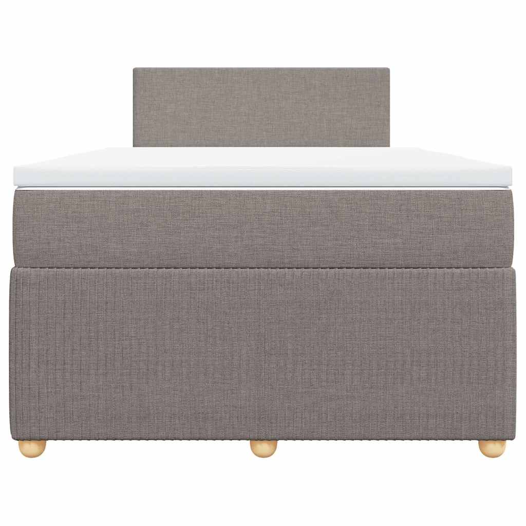 Sommier à lattes de lit avec matelas Taupe 120x200 cm Tissu - XIOS