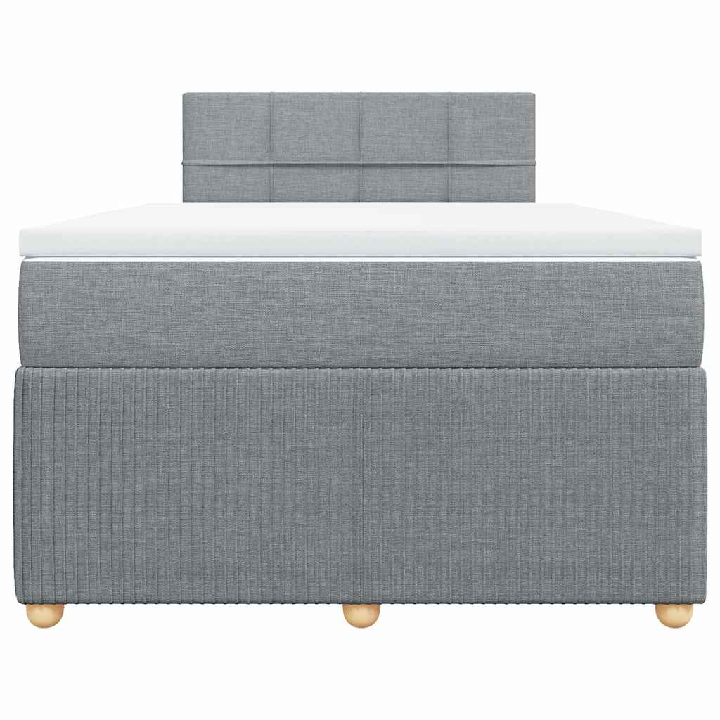 Sommier à lattes de lit avec matelas Gris clair 120x200cm Tissu - XIOS