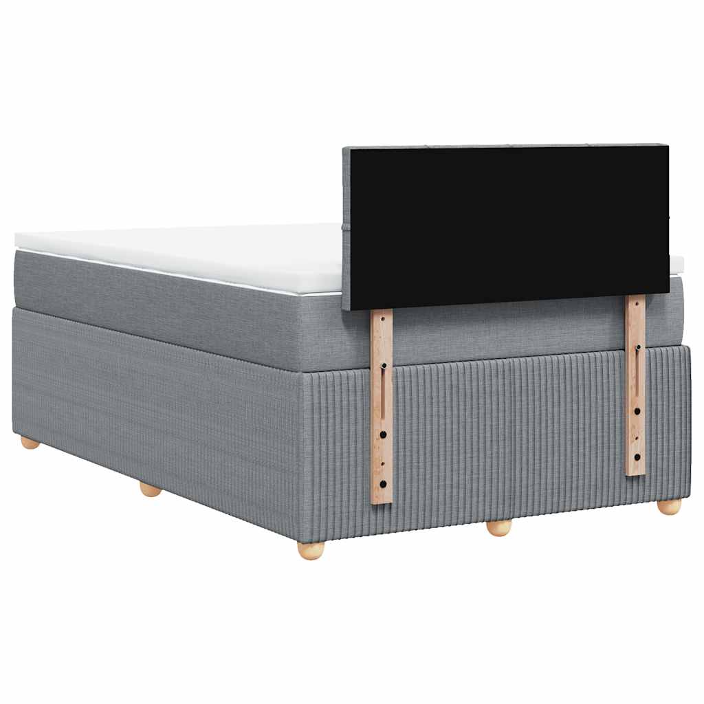 Sommier à lattes de lit avec matelas Gris clair 120x200cm Tissu - XIOS