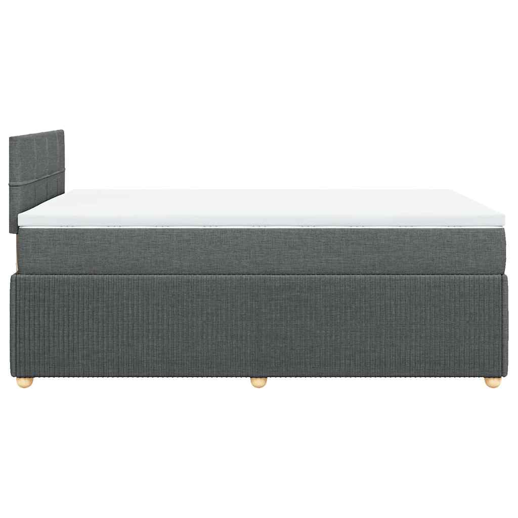 Sommier à lattes de lit avec matelas Gris foncé 120x200cm Tissu - XIOS