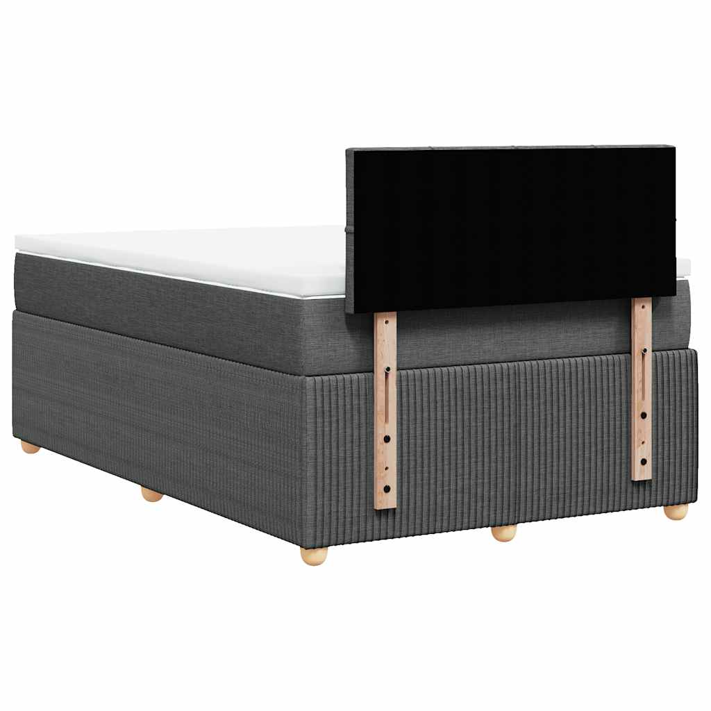 Sommier à lattes de lit avec matelas Gris foncé 120x200cm Tissu - XIOS