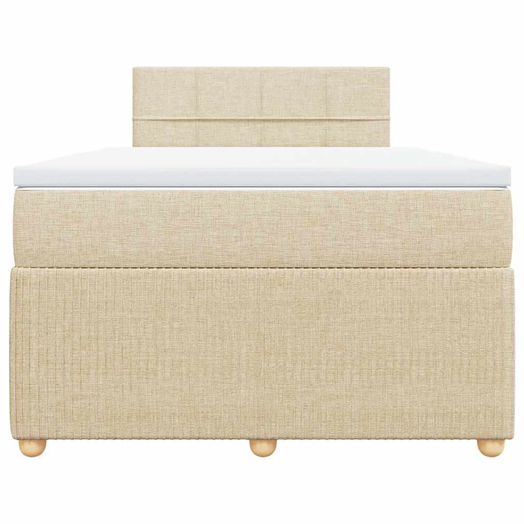 Sommier à lattes de lit avec matelas Crème 120x200 cm Tissu - XIOS