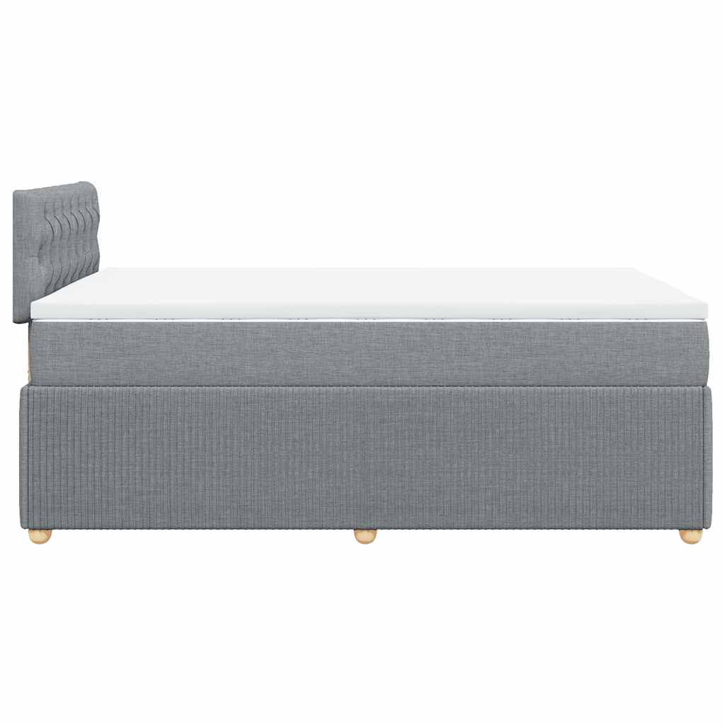 Sommier à lattes de lit avec matelas Gris clair 120x200cm Tissu - XIOS