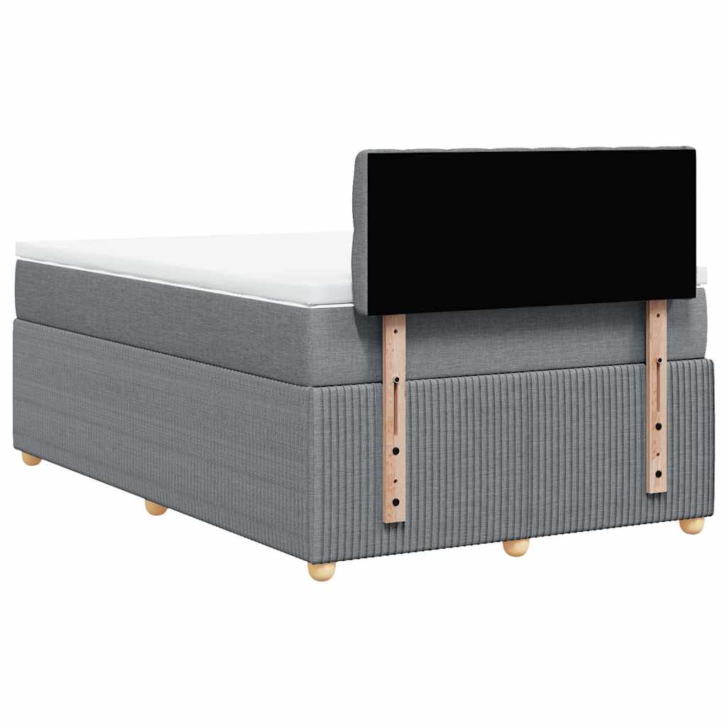 Sommier à lattes de lit avec matelas Gris clair 120x200cm Tissu - XIOS