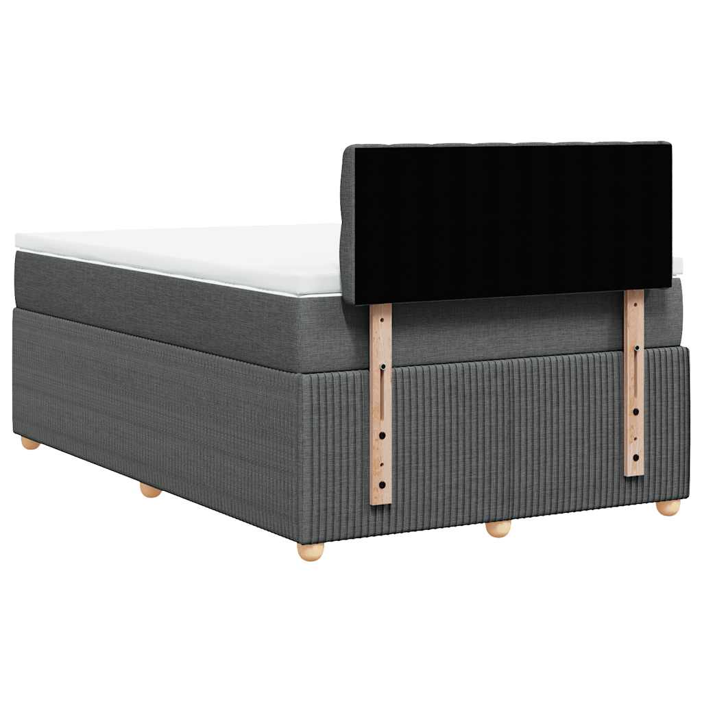 Sommier à lattes de lit avec matelas Gris foncé 120x200cm Tissu - XIOS