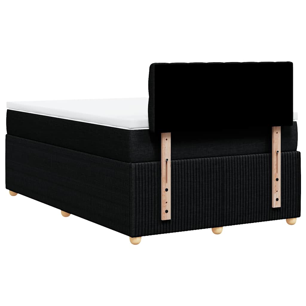 Sommier à lattes de lit avec matelas Noir 120x200 cm Tissu - XIOS