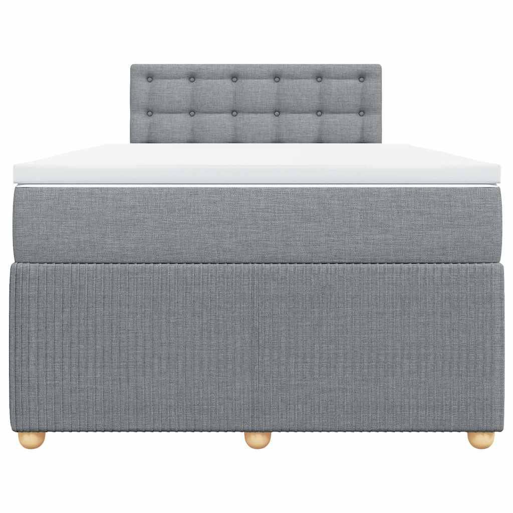 Sommier à lattes de lit avec matelas Gris clair 120x200cm Tissu - XIOS
