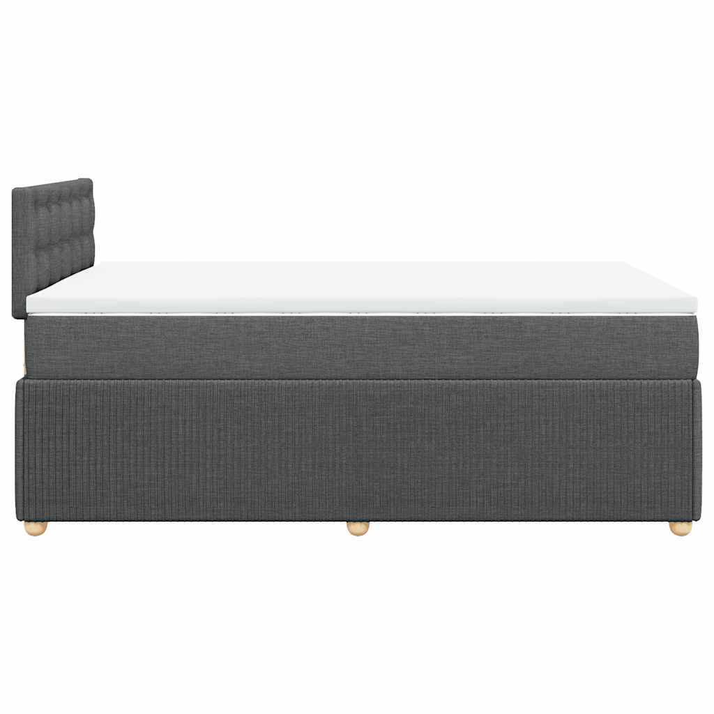 Sommier à lattes de lit avec matelas Gris foncé 120x200cm Tissu - XIOS