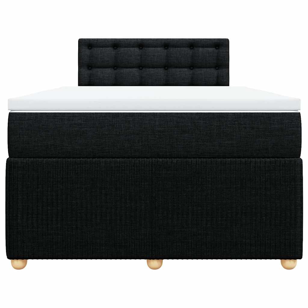 Sommier à lattes de lit avec matelas Noir 120x200 cm Tissu - XIOS