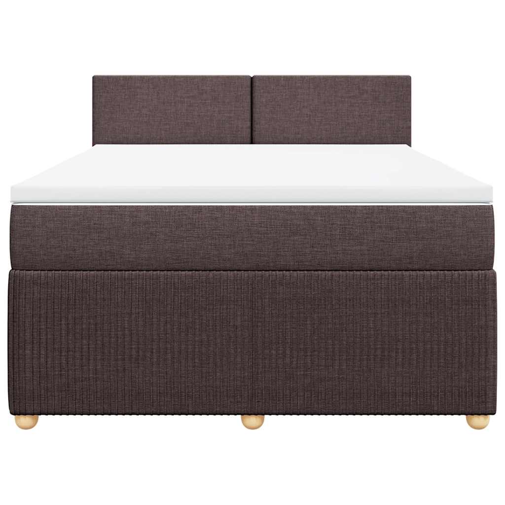 Sommier à lattes de lit avec matelas Marron foncé 140x190 cm - XIOS