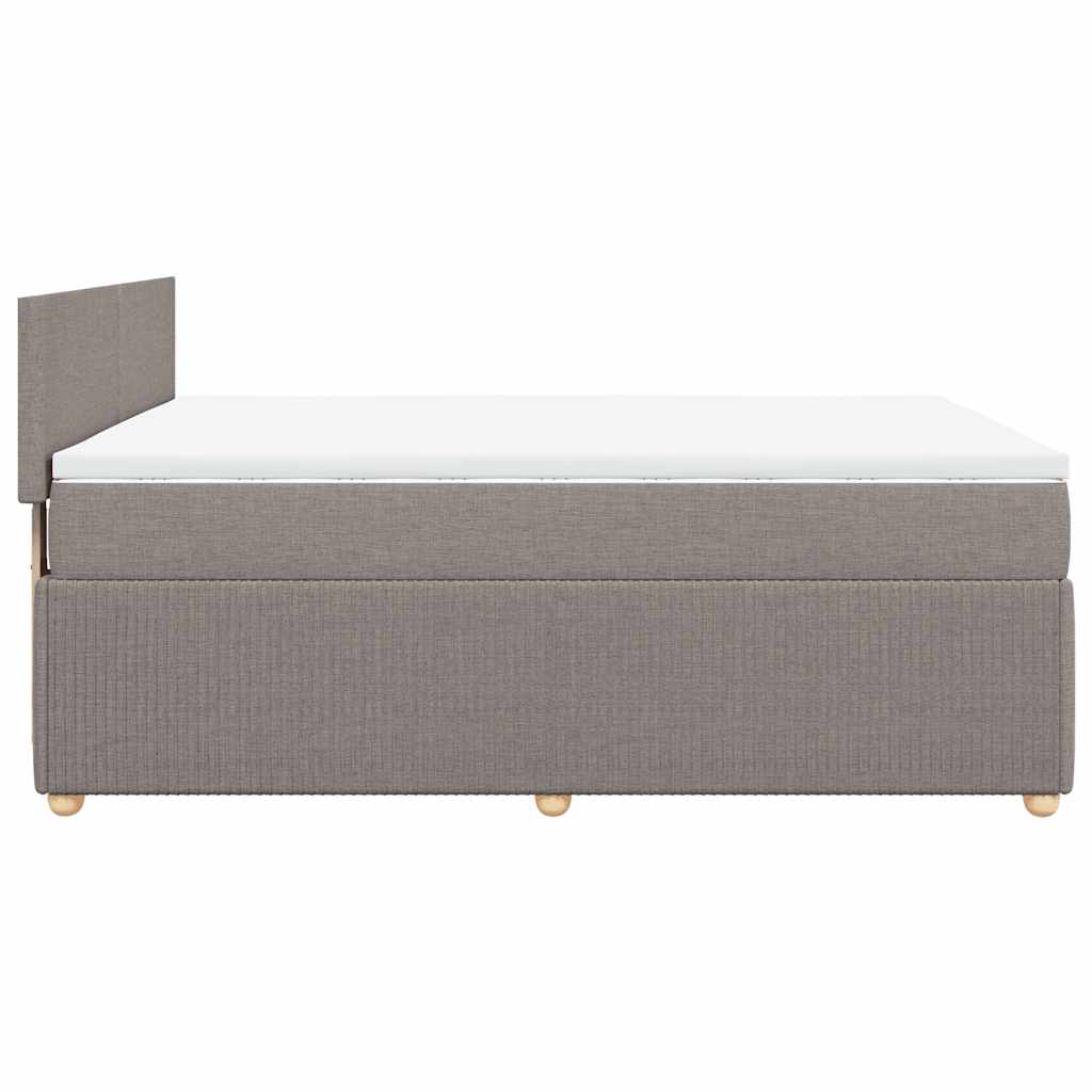 Sommier à lattes de lit avec matelas Taupe 140x190 cm Tissu - XIOS